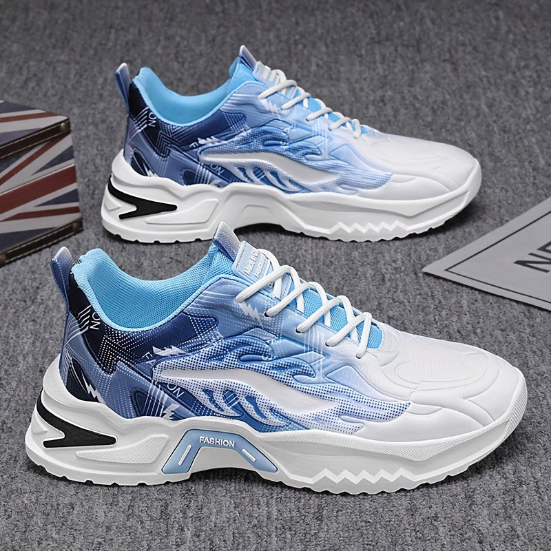 Men'S Breathable Mesh Casual Business Shoes - Low-Top Lace-Up Sneakers with Cushioned PVC Sole, All-Season Comfort for Daily Wear, Sports Office, Grey/Black/White Design, Shoes Sneakers, Sleek Sporty Look, Comfortable Fabri