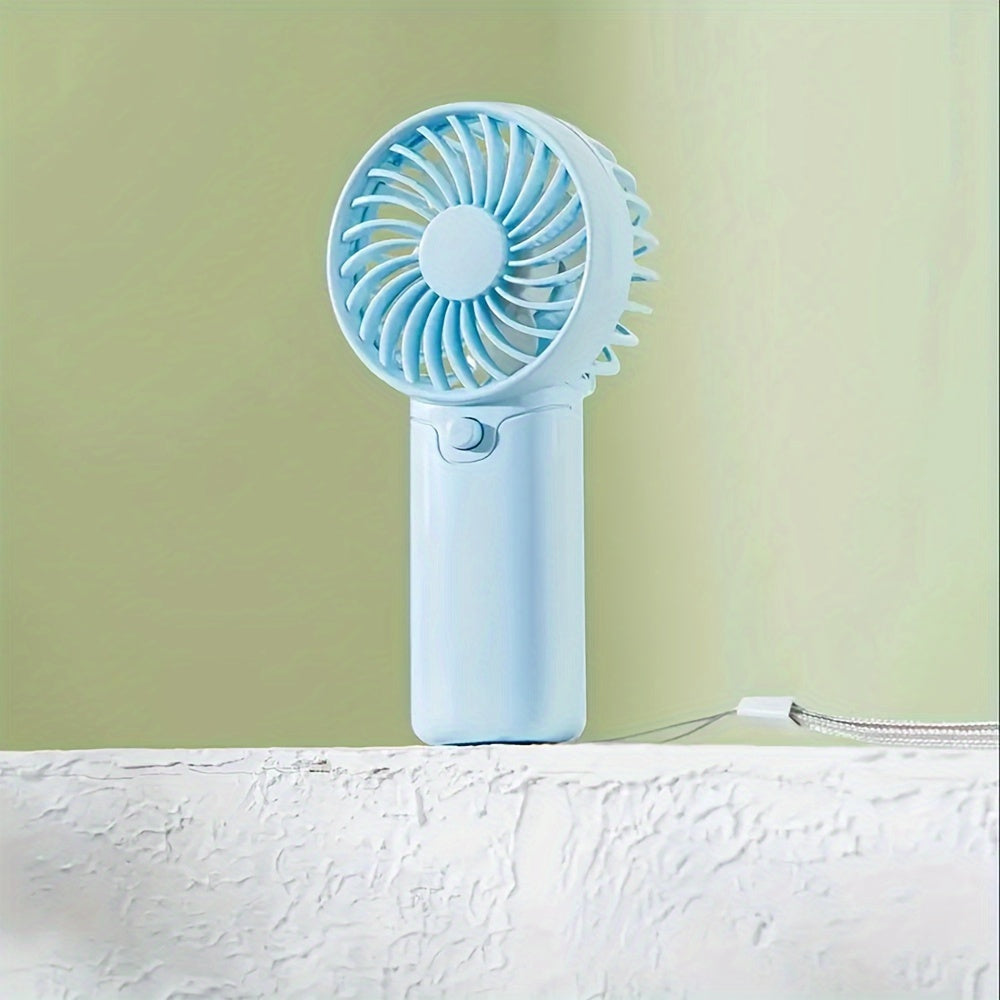 Battery Operated Mini Portable Fan, Lightweight Handheld Fan - Ideal for Office, Outdoor, Traveling and Camping - Stay Cool Anytime, Anywhere! (Requires AAA batteries, not included)