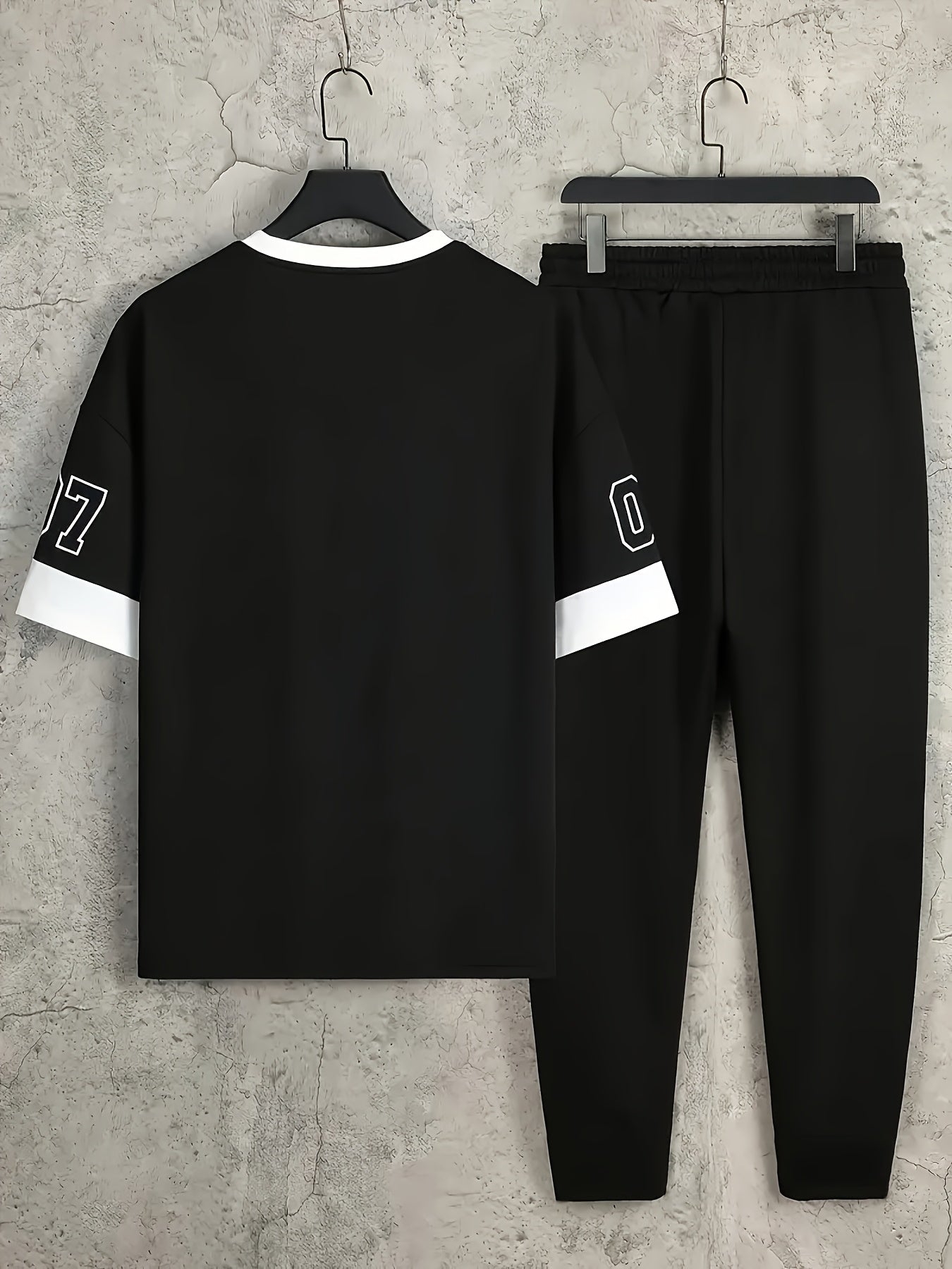 Sham Shui 3D Digital Print Long Pants and Short Sleeve Set