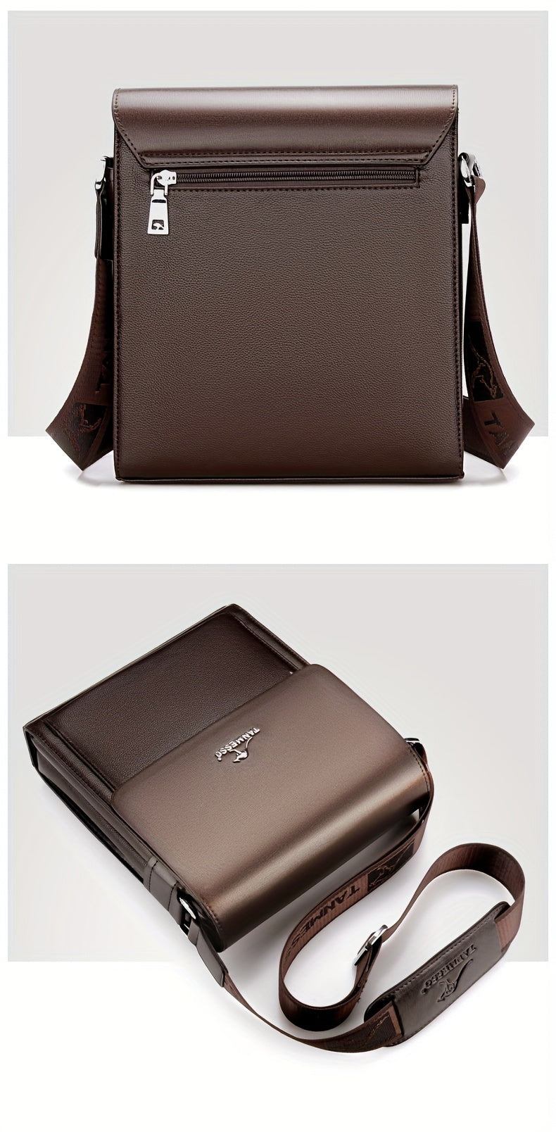 Double layered design Men's bag shoulder bag crossbody bag business bag Men's bag casual backpack small bag trendy bag suitable for travel and work