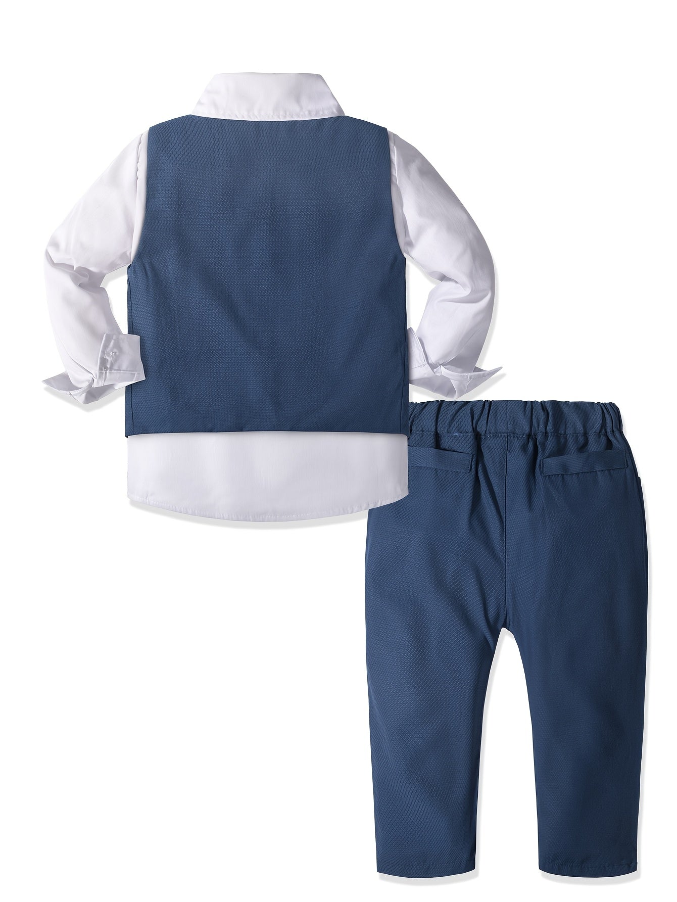 Boys' Slim-Fit 4-Piece Formal Suit Set for Weddings & Performances