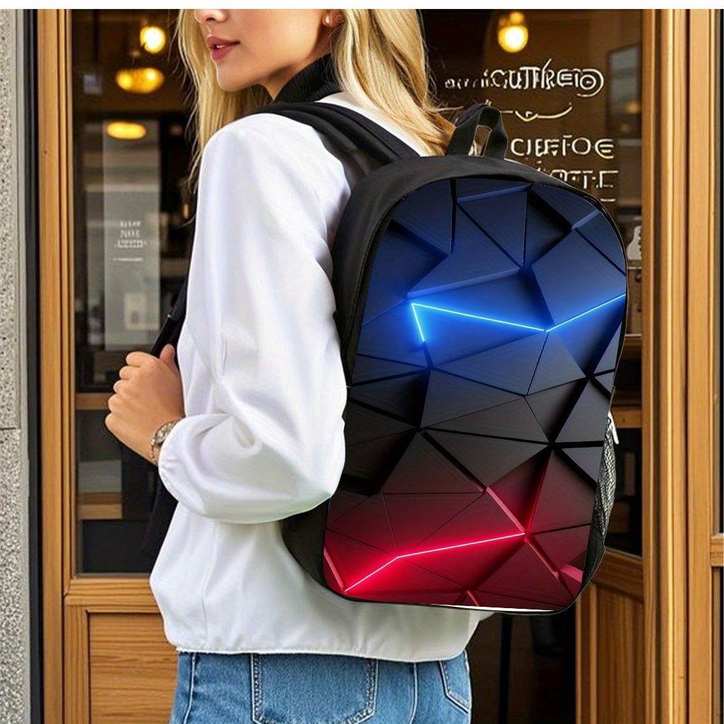 3pcs Gamer Large Capacity Lightweight Nylon Daypack with Lunch Bag Pencil Case, Perfect for, Travel, or Daily Commute, Great Birthday or Holiday Gift, Backpack for Travel