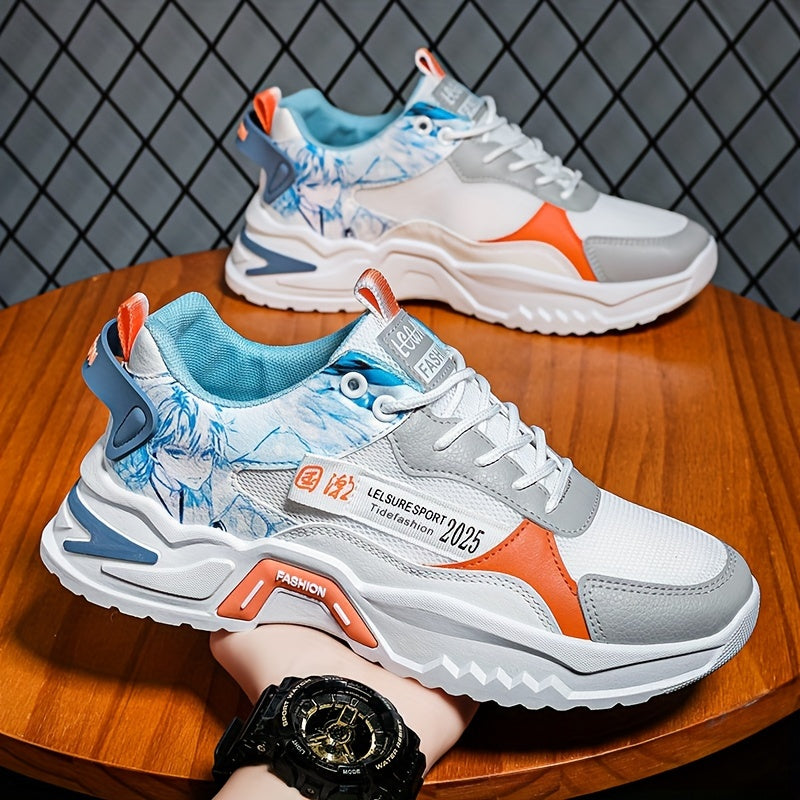 Men's Athletic Sneakers - Breathable, Non-Slip Durable, Lace-Up Closure for Casual Attire