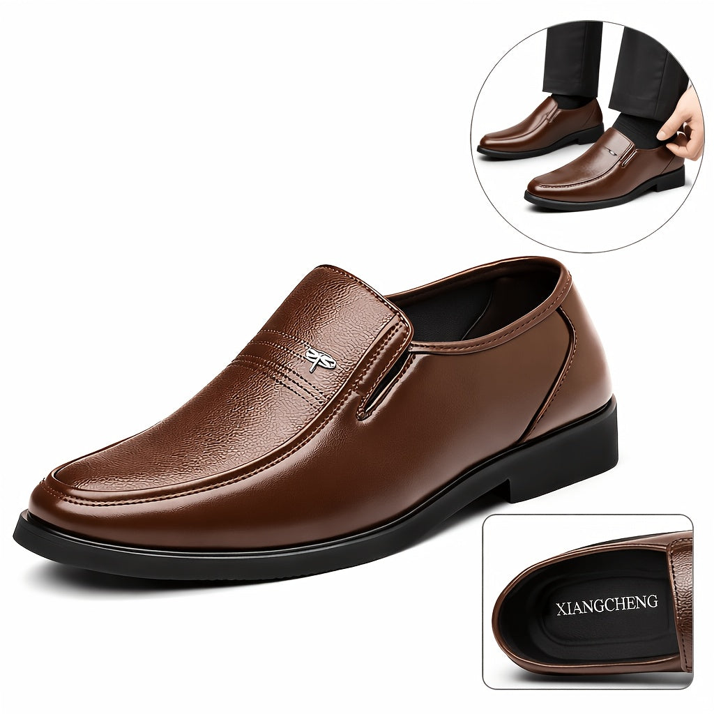 Men's Breathable Split Leather Loafers for Business & Casual