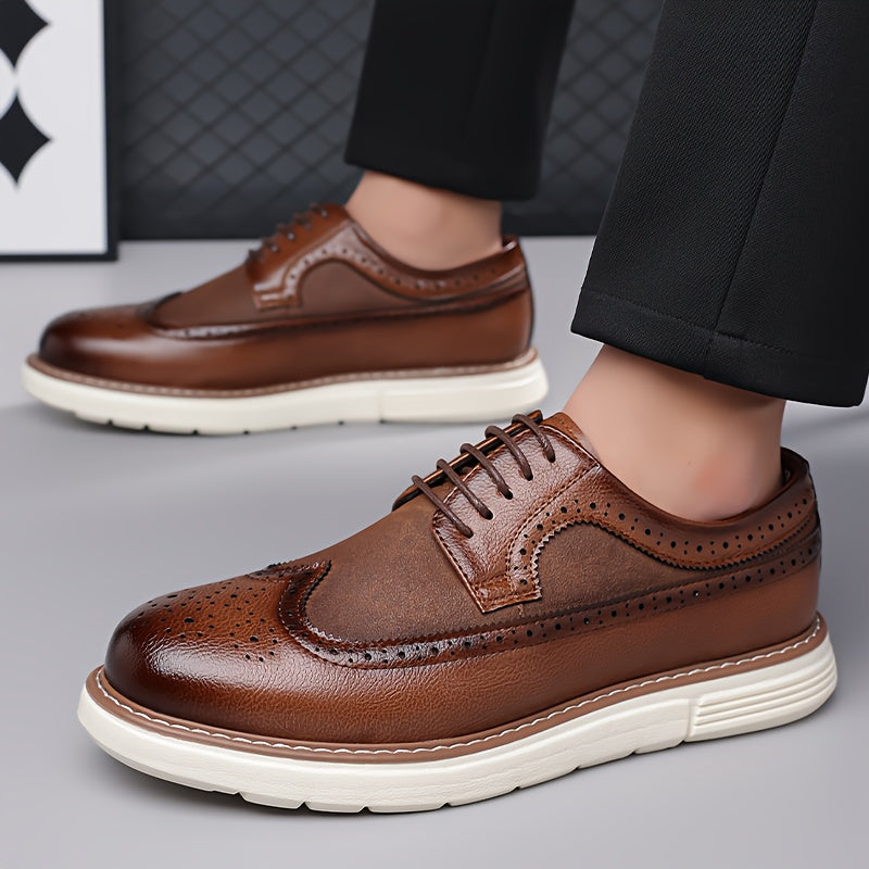 Men's Lightweight Business Casual Loafers, PU Leather