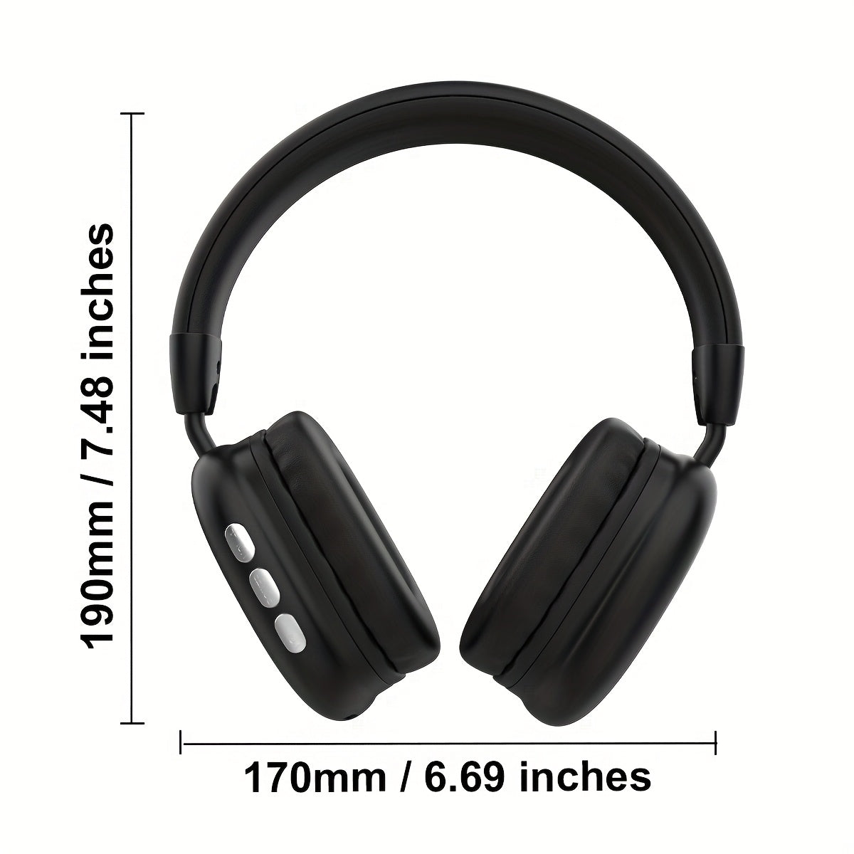 Wireless Headphones with Head-Mounted Design and Long Battery Life