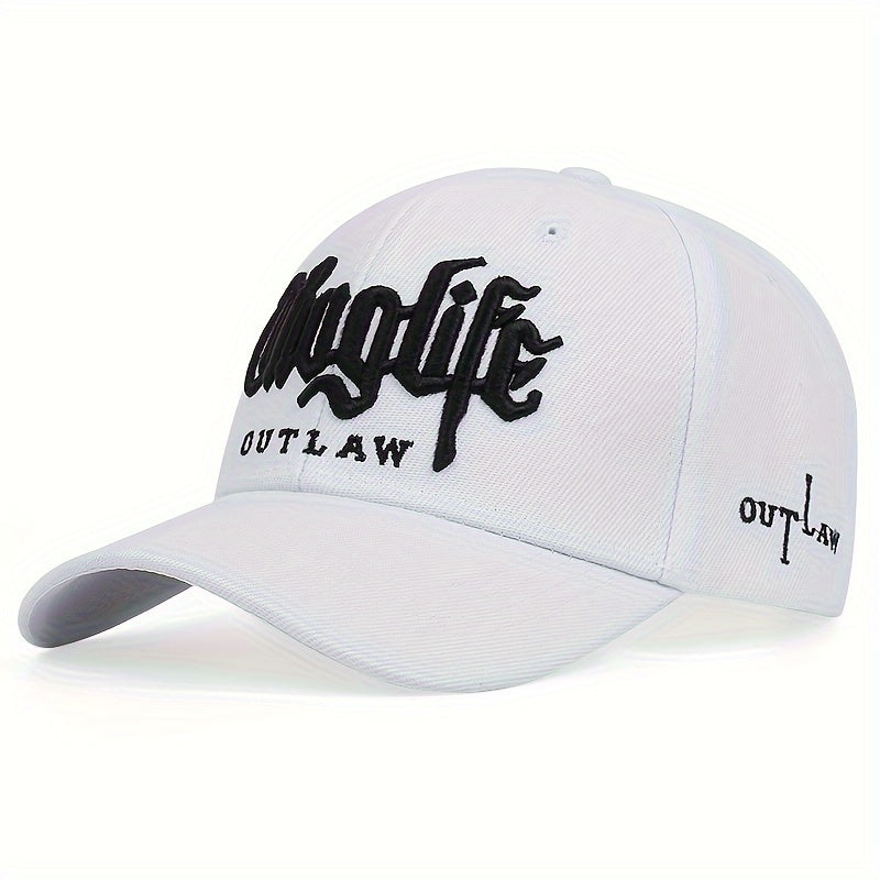 1pc Handsome Trendy Rap Hip Hop Men's Versatile Cap, Unisex Style Creative Embroidered Baseball Cap
