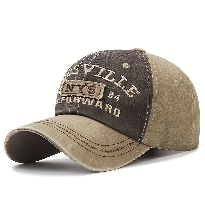 Vintage Embroidered Washed Baseball Cap with NYS 1984, Adjustable, Fade-Resistant Dad Hat - Comfortable Fabric, Sun Protection Suitable for Golf, Fishing, etc. - Ideal Gift