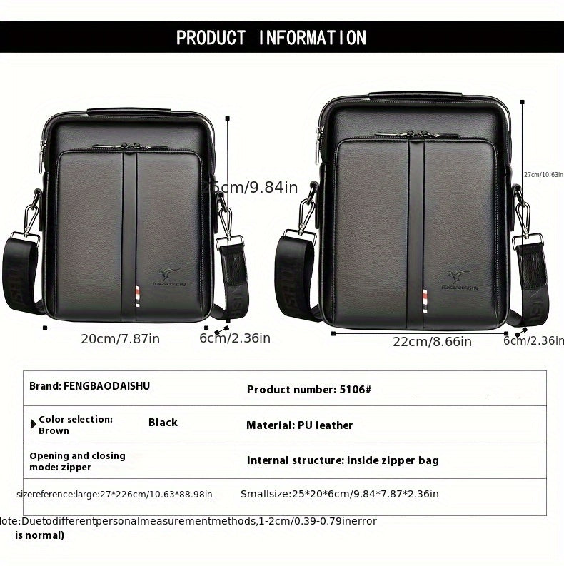 Men'S Genuine Backpack - Adjustable Strap, Multiple Compartments, Large Capacity for Daily Commute Business, Black, Commuting Backpack, Sleek Design, Textured Finish