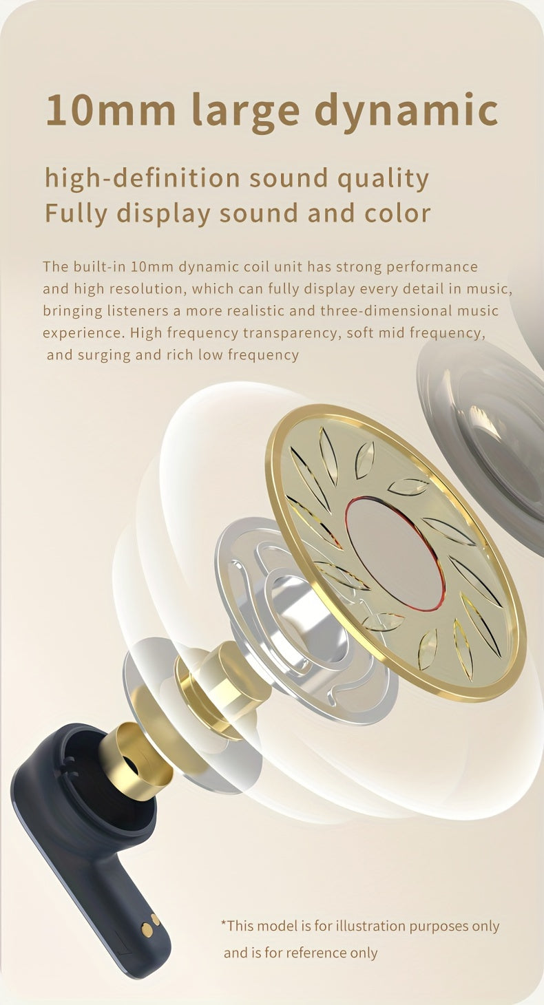 Aigo 5.4 Wireless Headphones with a Microphone, TWS In-Ear Sports Headphones, Stereo In-Ear Headphones with an LED Display, And Wireless Running Earphones for Gifts.