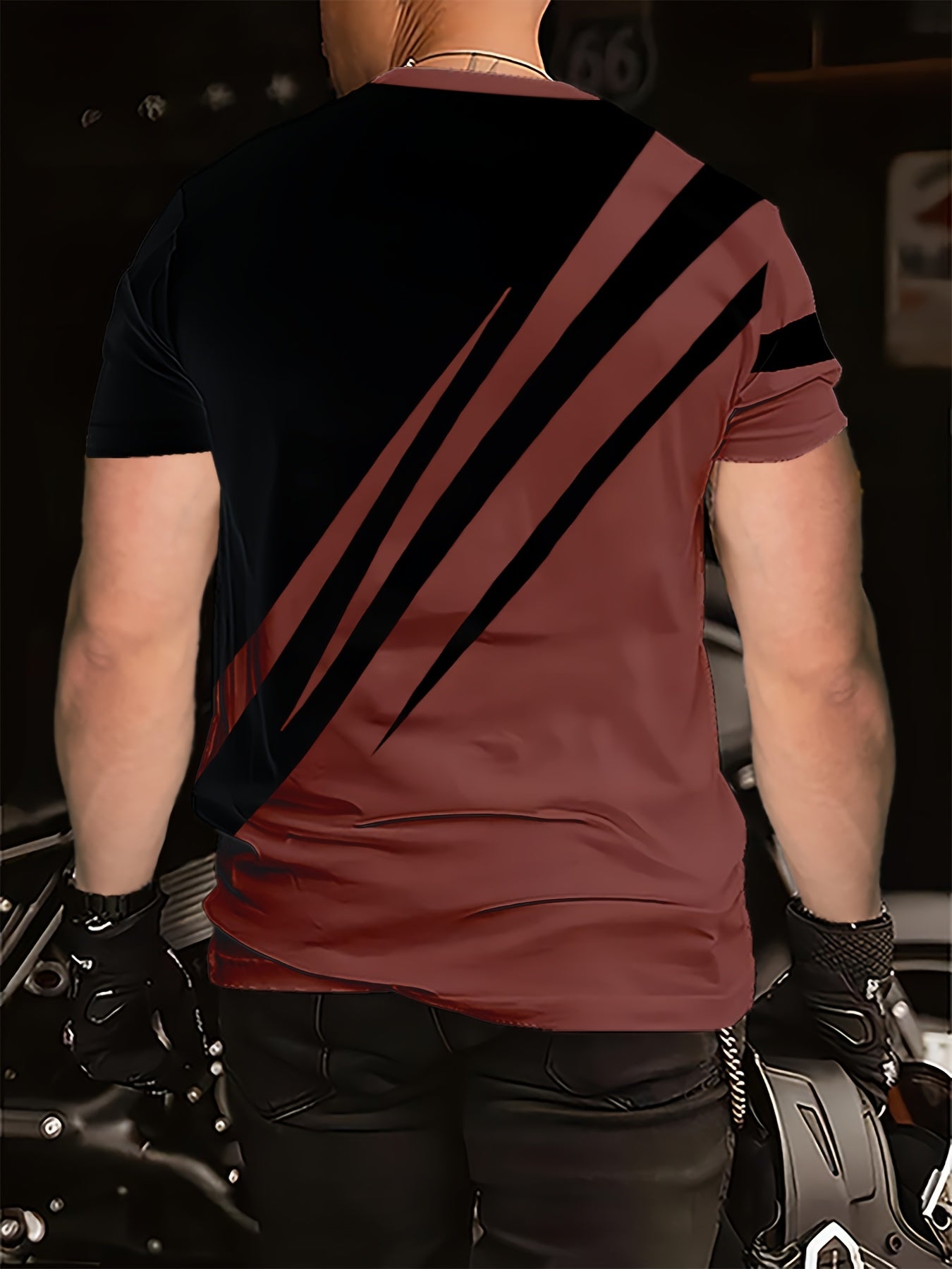 Men'S Casual Short Sleeve T-Shirt with Bold "FIGHT" Print - Black Red Graphic Tee, Round Neck, Lightweight Polyester Blend for Summer, Everyday Tshirt Bold Graphic Tee Comfortable Fit