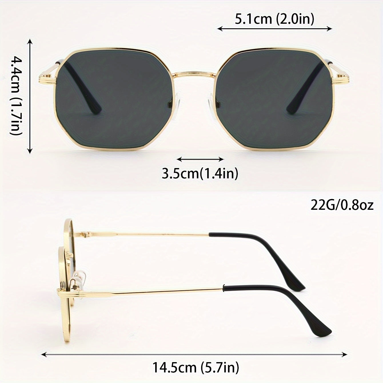 Men's Retro Polygon Fashion Glasses - Anti-Reflective, Fashionable Black Frame for Casual Attire