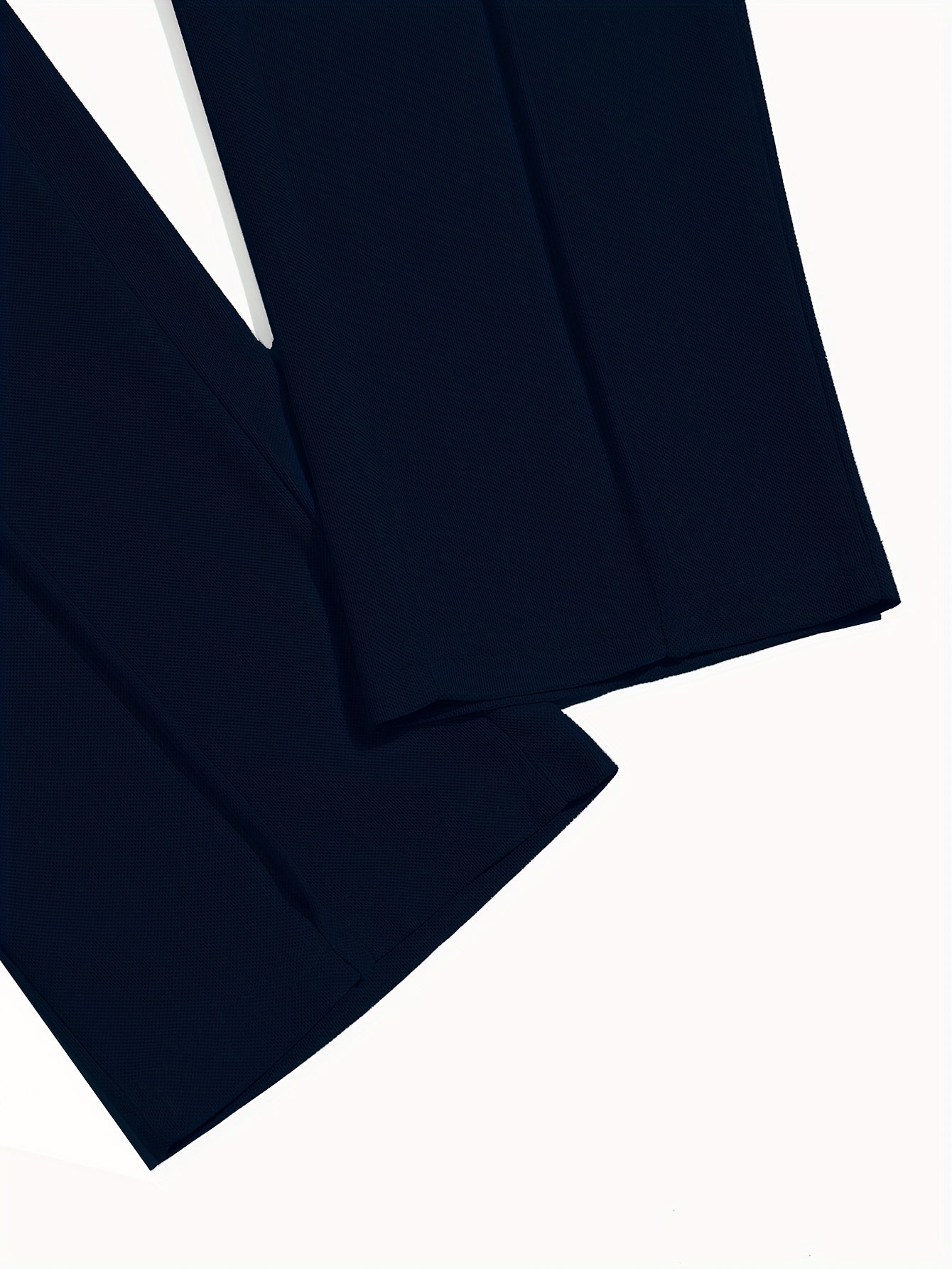 Men'S Summer Solid Color Trendy Casual Suit Collared Short Sleeve Long Pants Suit, Perfect for Outdoor