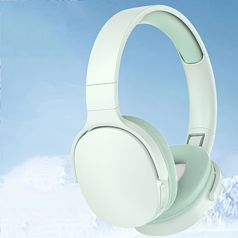 Wireless Headphones 2961 Over-Ear Wrap Style with Retractable Cable, 3.5mm Jack, Push Button Volume Control, Rechargeable Lithium Polymer Battery - Multifunctional with Card Slot and Wired Connectivity Options