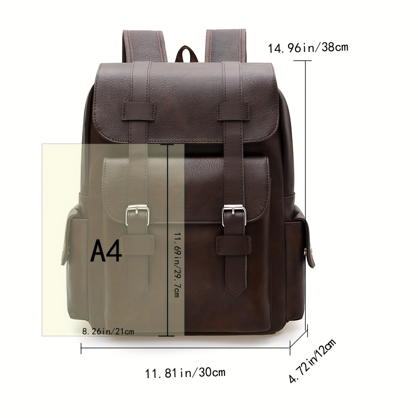 Unisex Large Capacity Backpack with Multiple Pockets, Business Casual Travel Commuter Neutral Style Dual Shoulder Bag for and Laptop