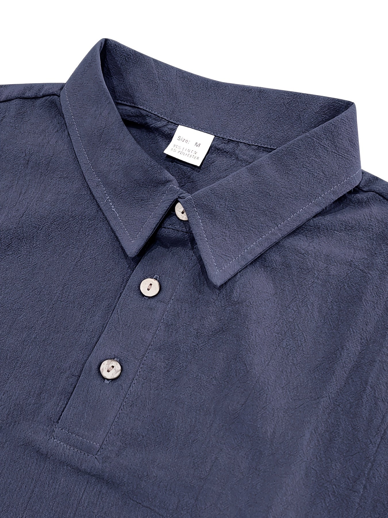 Essential for a Cool Summer! Men's Linen Shirt & Shorts Set, Comfortable Casual Outing Choice - Simple Beach Vacation Style Solid Color Linen