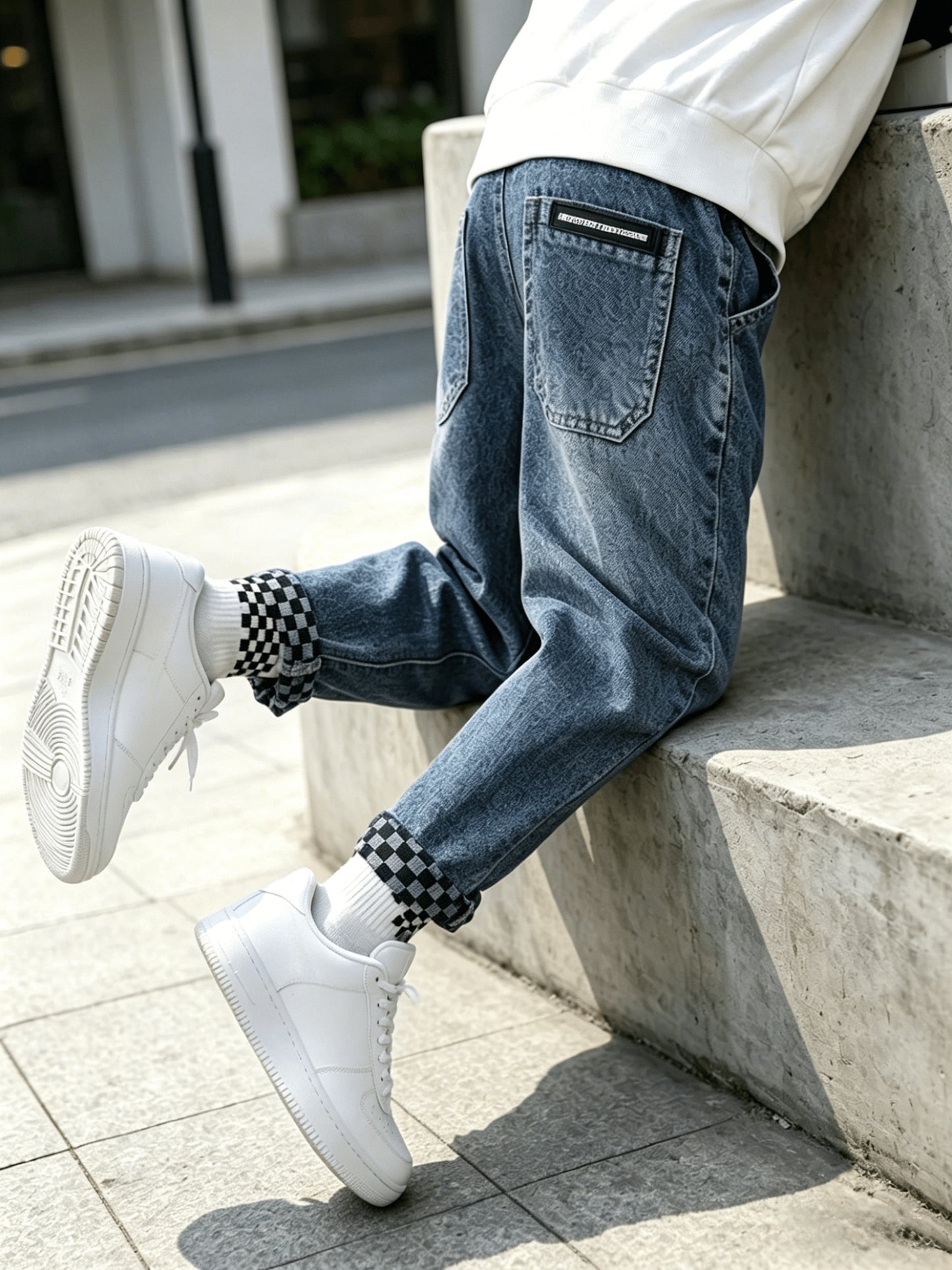 Boys' Summer Denim Shorts Casual Elastic Waist Mid-Length