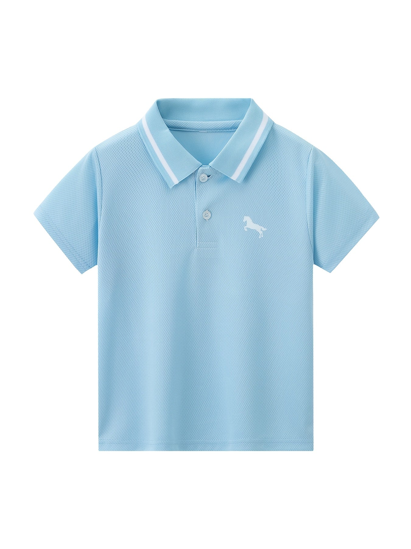 Boys' Summer Preppy Striped Polo Shirt & Pants Set 3-12 Years