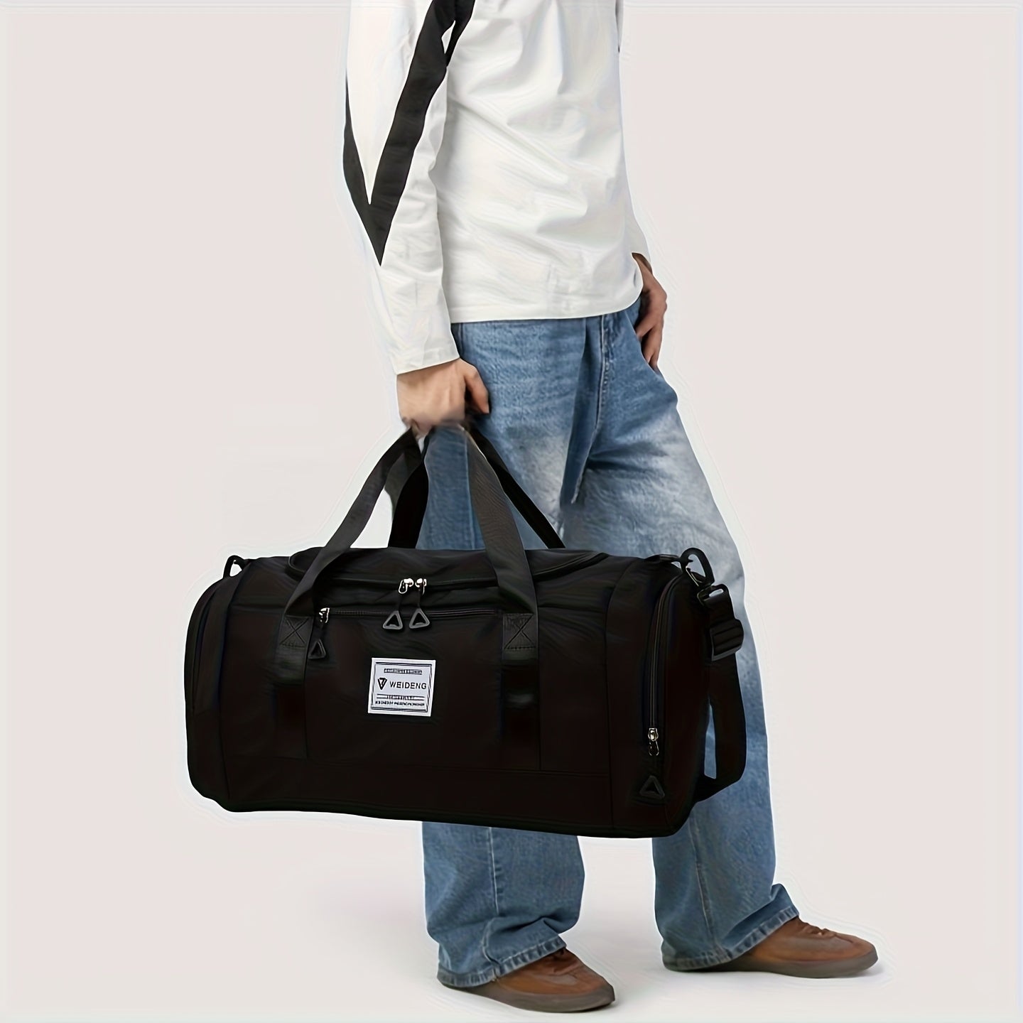 Men'S Large Capacity Gym & Travel Duffel Bag - Durable Oxford Fabric with Adjustable Shoulder Straps, Multiple Compartments, and Secure Zipper Closure for Gym, Short Trips, and Daily Use, Gym Bag, Secure Zipper Closure