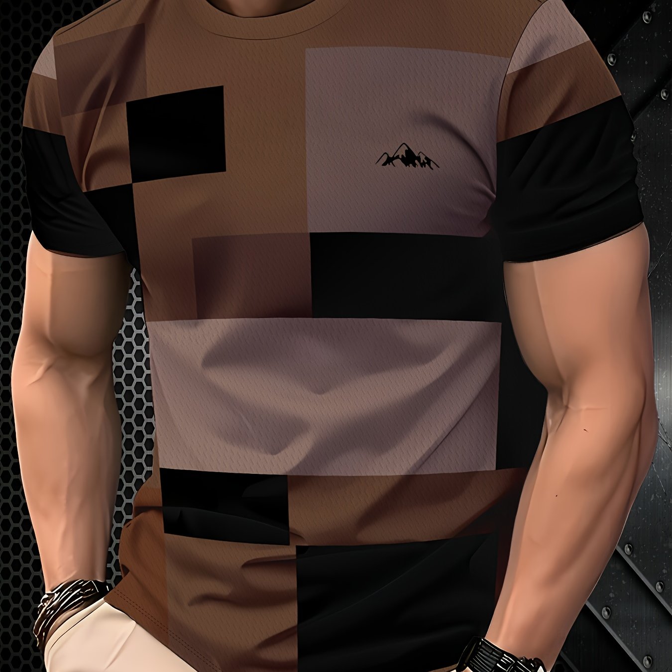 Men'S Stylish Coffee-Themed Graphic T-Shirt - Casual Crew Neck, Short Sleeve, All-Season Comfort Fit, Casual Attire Modern Casualwear Comfortable Fit