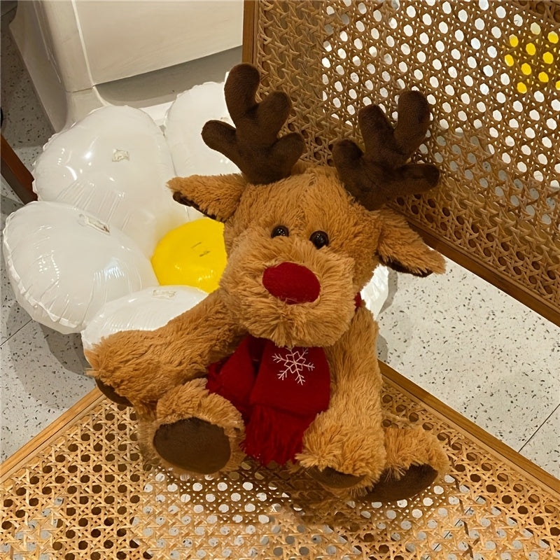 One Piece of an Adorable Reindeer Stuffed Toy, Perfect for Christmas, Halloween Presents, And Birthday Surprises for Friends, As Well As for Unique Decorations; Charming Cartoon Plush Figures; Ideal for Embellishing Sofas And