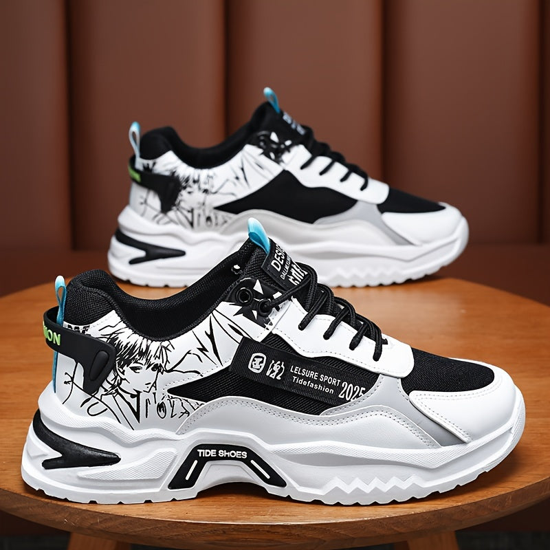 Men's Athletic Sneakers - Breathable, Non-Slip Durable, Lace-Up Closure for Casual Attire
