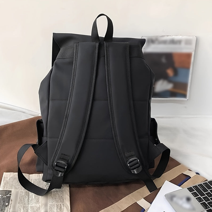 Trendy Large Flap Backpack For Men Women, Campus Stylish Street Style Backpack For High School College