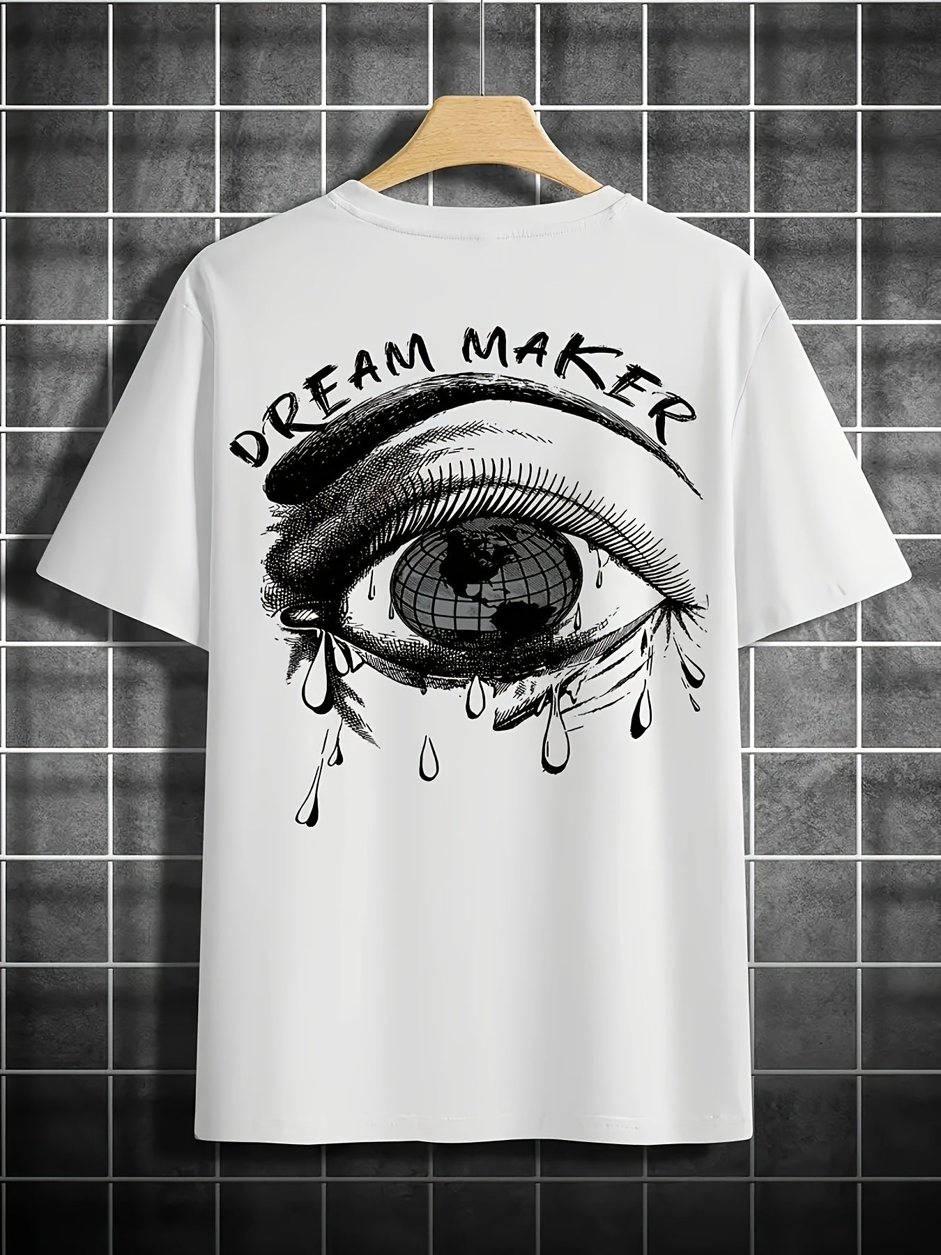 4pcs Men's Casual 3D Graphic T-Shirts - Bold Letter Abstract Print Short Sleeve Tees, Regular Fit Round Neck, Machine Washable, All-Season Comfort, 4 Color Options, T Shirts Graphic, Edgy Streetwear, Nontransparent Fabric