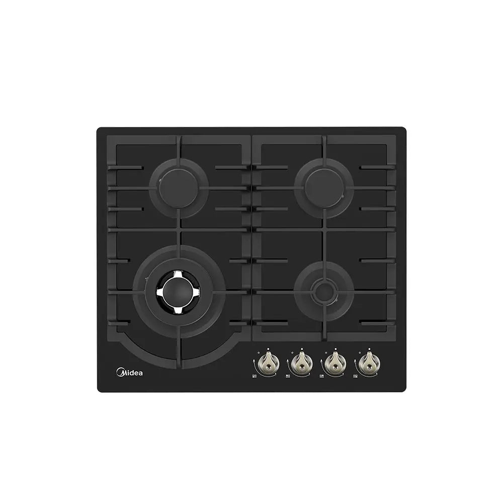 Midea 4-Burner Built-in Gas Cooktop with Cast Iron Grates