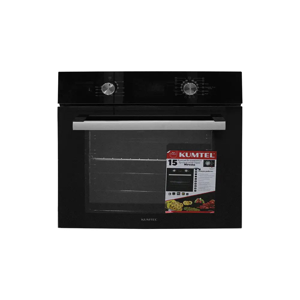 KUMTEL Built-In Black Oven 60cm Compact Kitchen Appliance