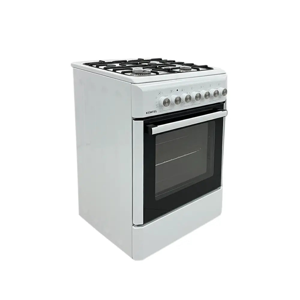KUMTEL LF60-SF40F White Gas Stove 4 Burners 60cm