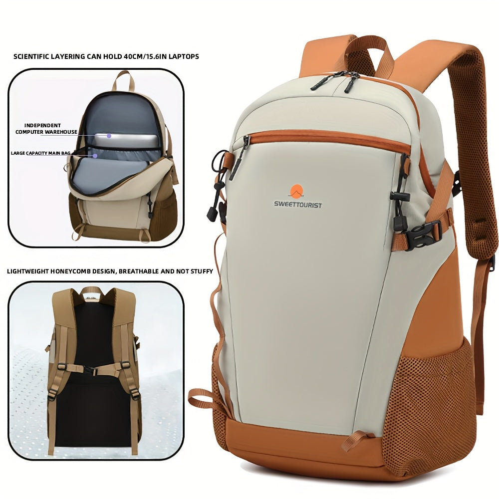 SWEET TOURIST Men'S Lightweight Hiking Backpack - Durable Oxford Fabric, Large Capacity, Adjustable Straps, Multiple Compartments for Outdoor Travel, Sports Casual Use, Hiking Gear, Sturdy Construction