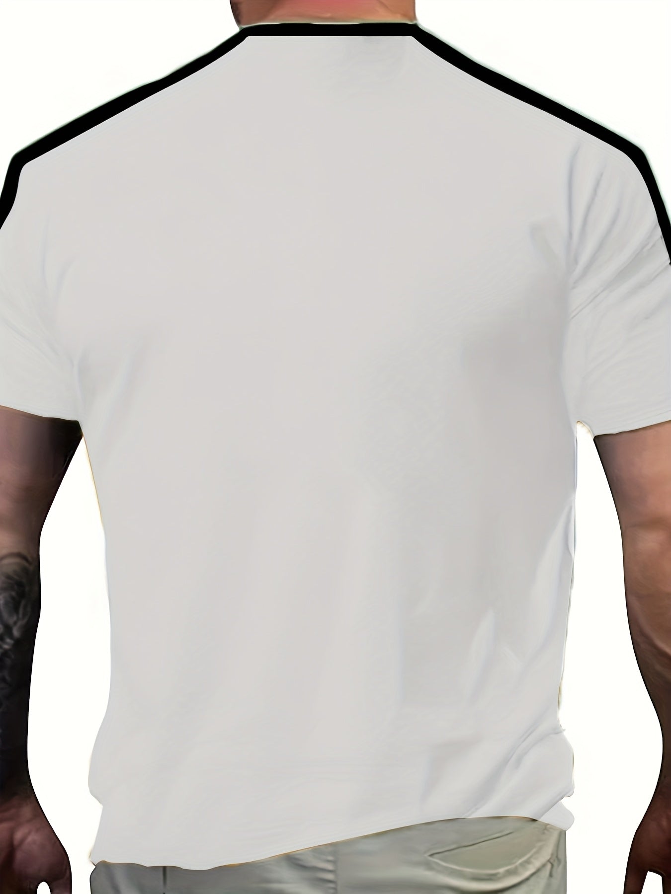 Men'S Casual Short-Sleeve T-Shirt with 3D Digital Printing, Round Neck, Brazilian Style, Made of Slightly Stretchy Polyester Knit Fabric, Suitable for Summer Outdoor Activities And Everyday Wear.
