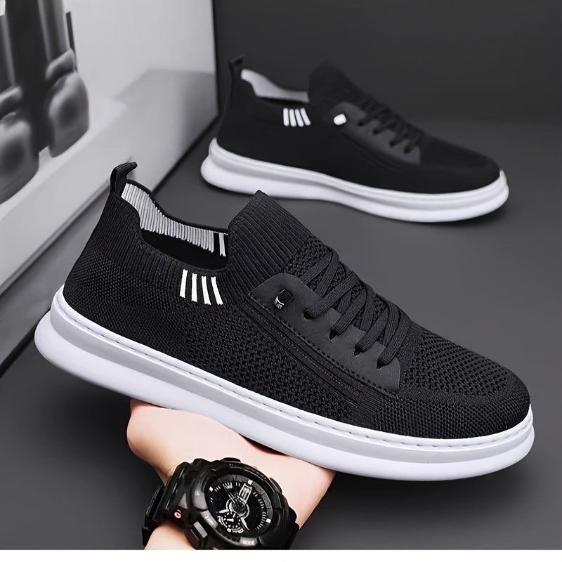 New Arrival - Men'S Breathable Knit Slip-On Sneakers, Slip-Resistant & Durable Casual Shoes with TPR Sole for Hiking, Outdoor, and Daily Wear - Beige