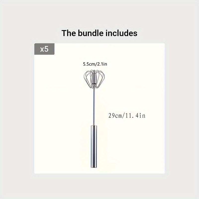 Hand Whisk, Semi-automatic Whisk, Stainless Steel Whisk, For Household Mixing Mixer Press Mixer Household Milk Foam Maker Baking Tools for restaurant/food truck/bakery