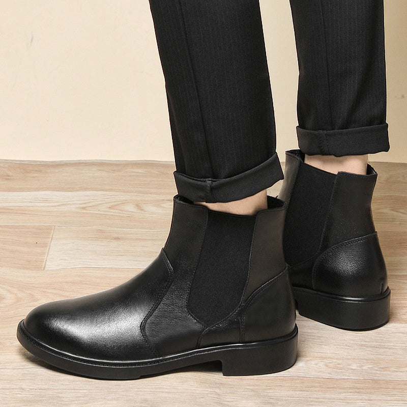 Men's Stylish PU Leather Cross-Border Riding Boots