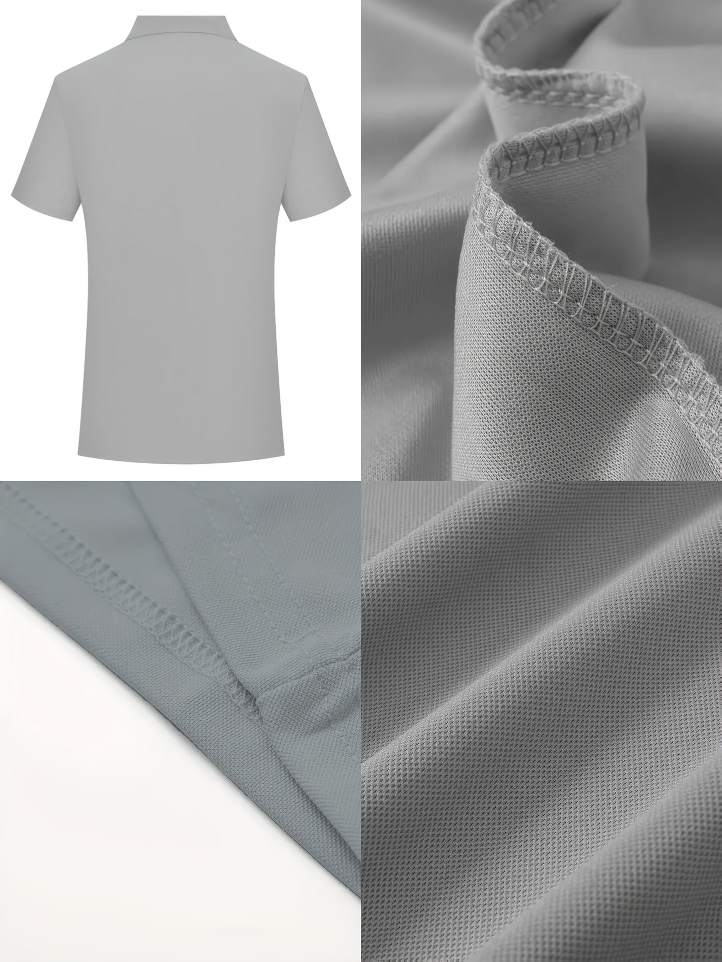 Men's Lightweight Breathable Shirt - Quick-Dry Polyester Button-Up Collar Formal & Casual Business-casual Office Wedding Party Attire - Easy-Care Everyday & Special Occasion Shirt, Easycare Fabric