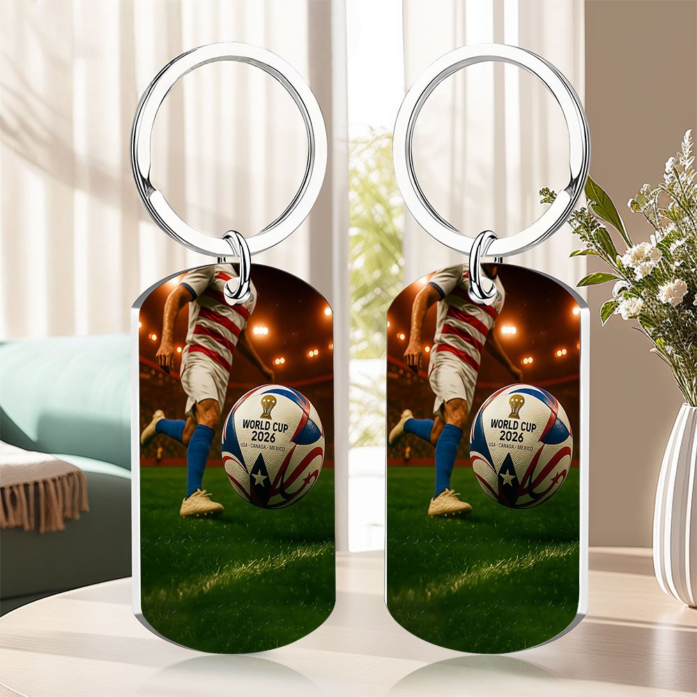 FIFA World Cup 2026 Soccer Keychain Football Player Design
