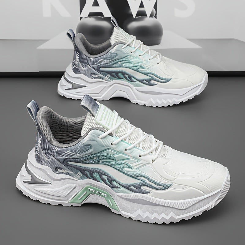 Men's Low-Top Skate Shoes - Breathable PU/Fabric Upper, EVA Cushioned Insole Durable PVC Sole - Lace-Up Design with Letter Print/Stripes/Solid Colors for Urban Streetwear Casual Wear
