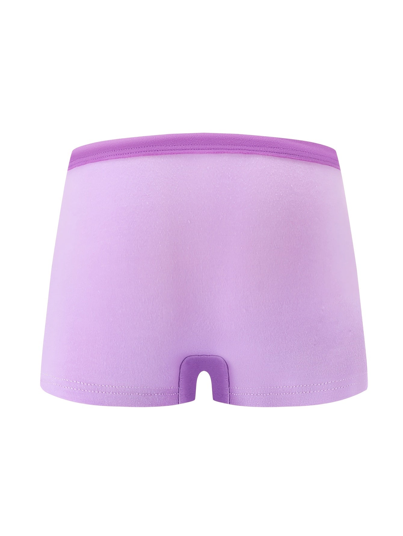 Girls' Cotton Briefs Set with Purple Horse Print - 4 Pack