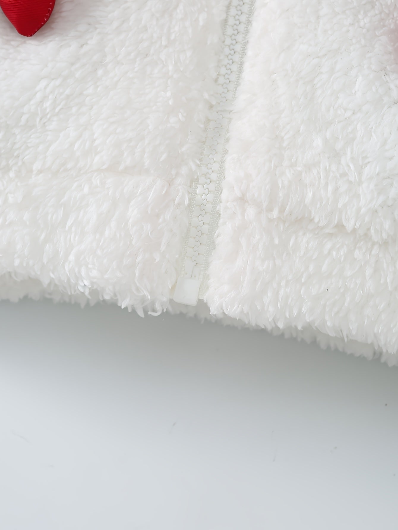 3pcs Girls' Winter Pants Set with Long Sleeve Bodysuit, Red Bow Decorated Zip-Up Hoodie + Casual Elastic Waist Pants, for Outdoor