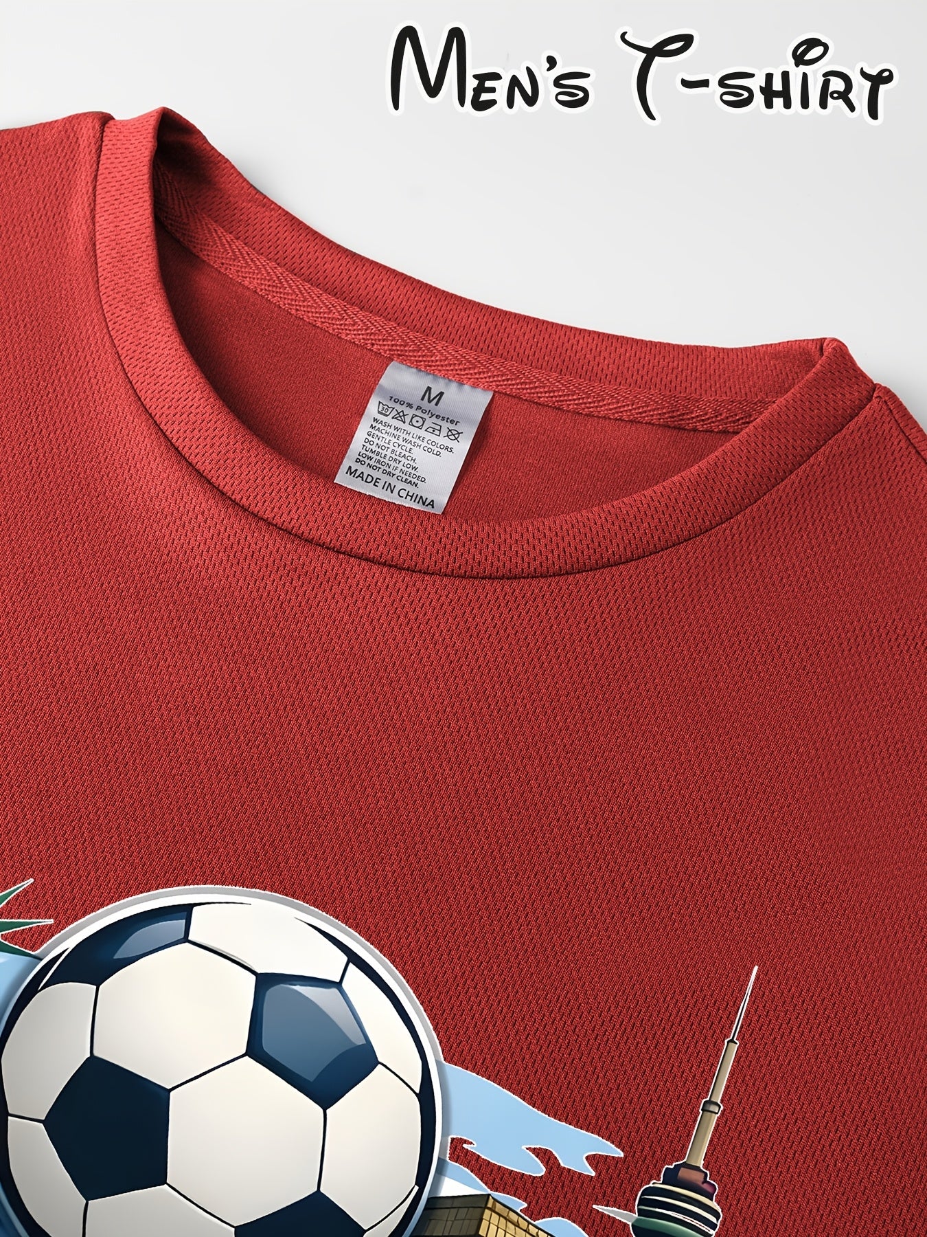 Men's 2026 World Cup Casual Landmark Print Polyester T-Shirt