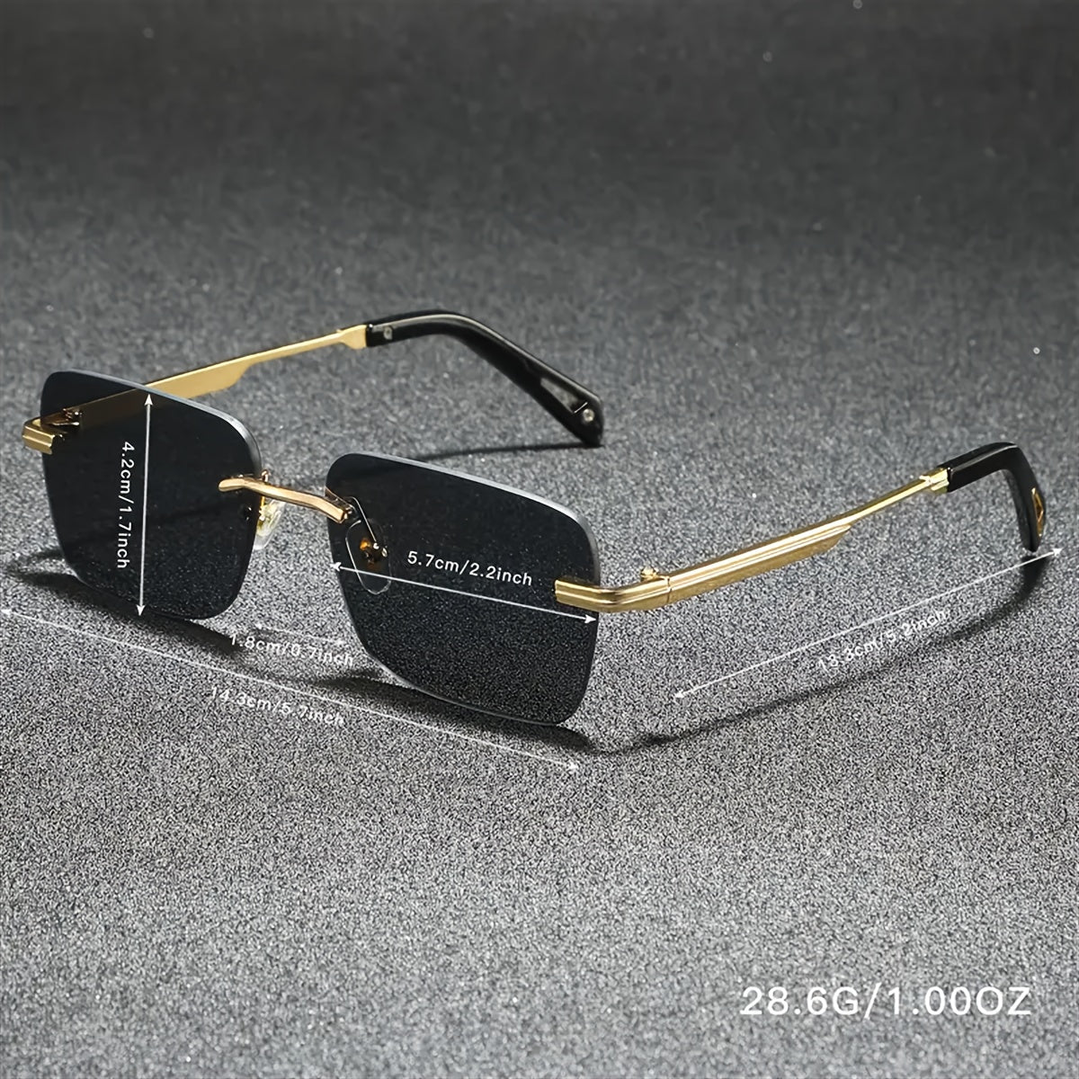 Lightweight Aluminum Alloy Frameless Square Fashion Glasses - Unisex Retro Style with Gradient Pink to Blue Lenses, Metal Hinges & Screws - Perfect for Driving & Holiday Gifts, Eyewear, Trendy Eyewear, Durable Eyeglasses