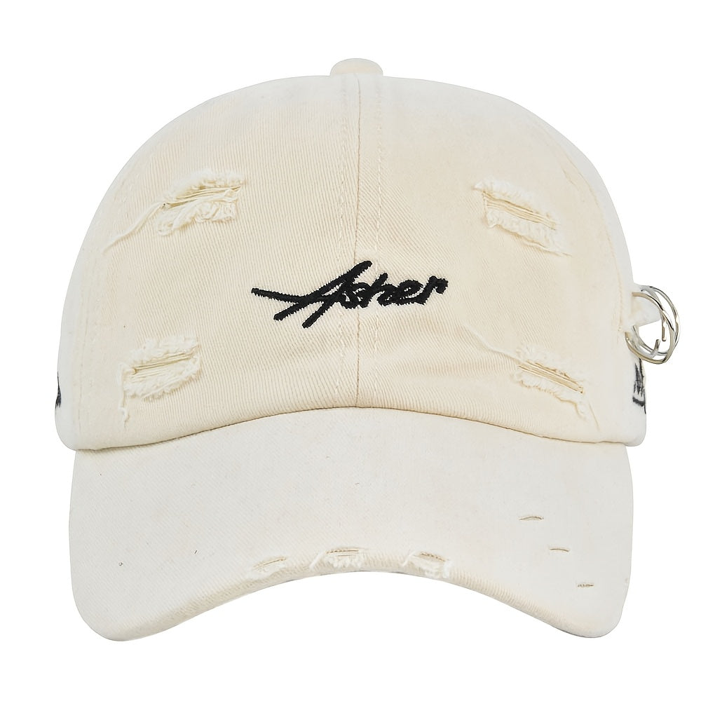 1/2pcs Vintage Ripped Baseball Cap Washed Distressed Dad Hats Letter Embroidery Hip Hop Sun Hats for Women & Men