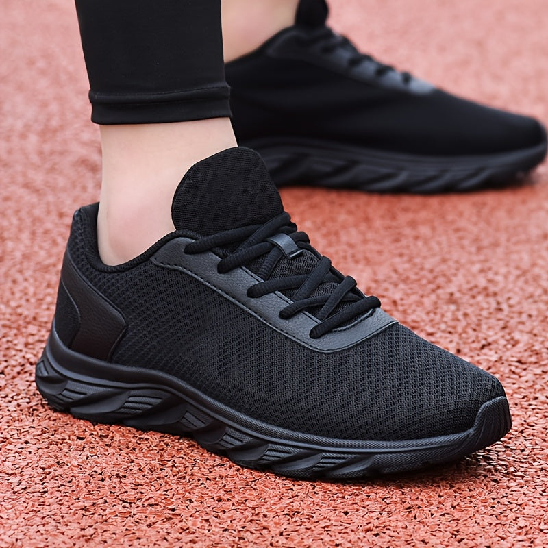 Sneakers, Men's Lightweight Breathable Walking Shoes Suitable for Running & Casual - Low-Top Sneators with Lace-Up Closure, Cushioned EVA Sole & MD Outsole - Minimalist Athletic Footwear for Gym, Travel, Daily Wear - ayq