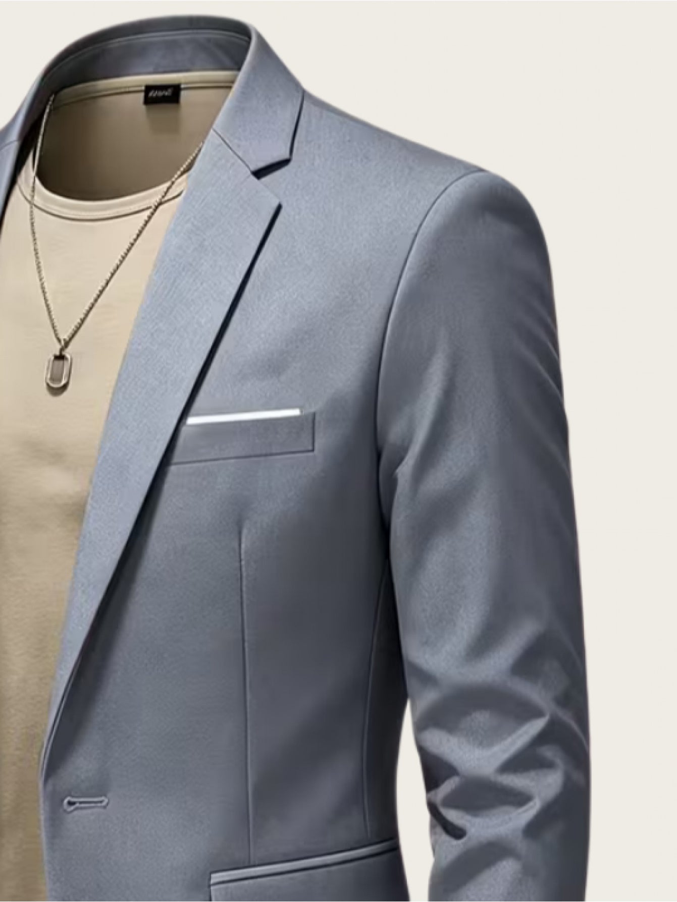 Men's Lightweight Single-Breasted Suit Jacket for Business & Events