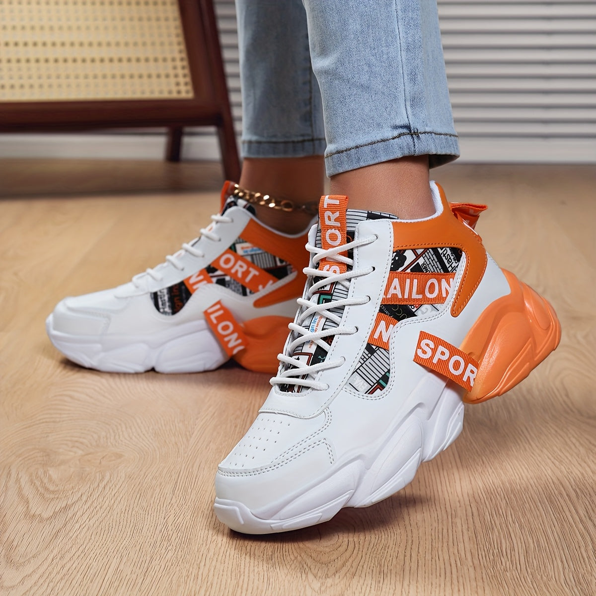 Women'S High-Top Plaid Skate Sneakers - Lightweight, Non-Slip, Shock-Absorbing Sneakers with EVA Sole, Synthetic Faux Leather Upper Fabric Lining for All-Season Sports and Casual Wear, Casual Sneakers Stylish Lace-Up Shoe