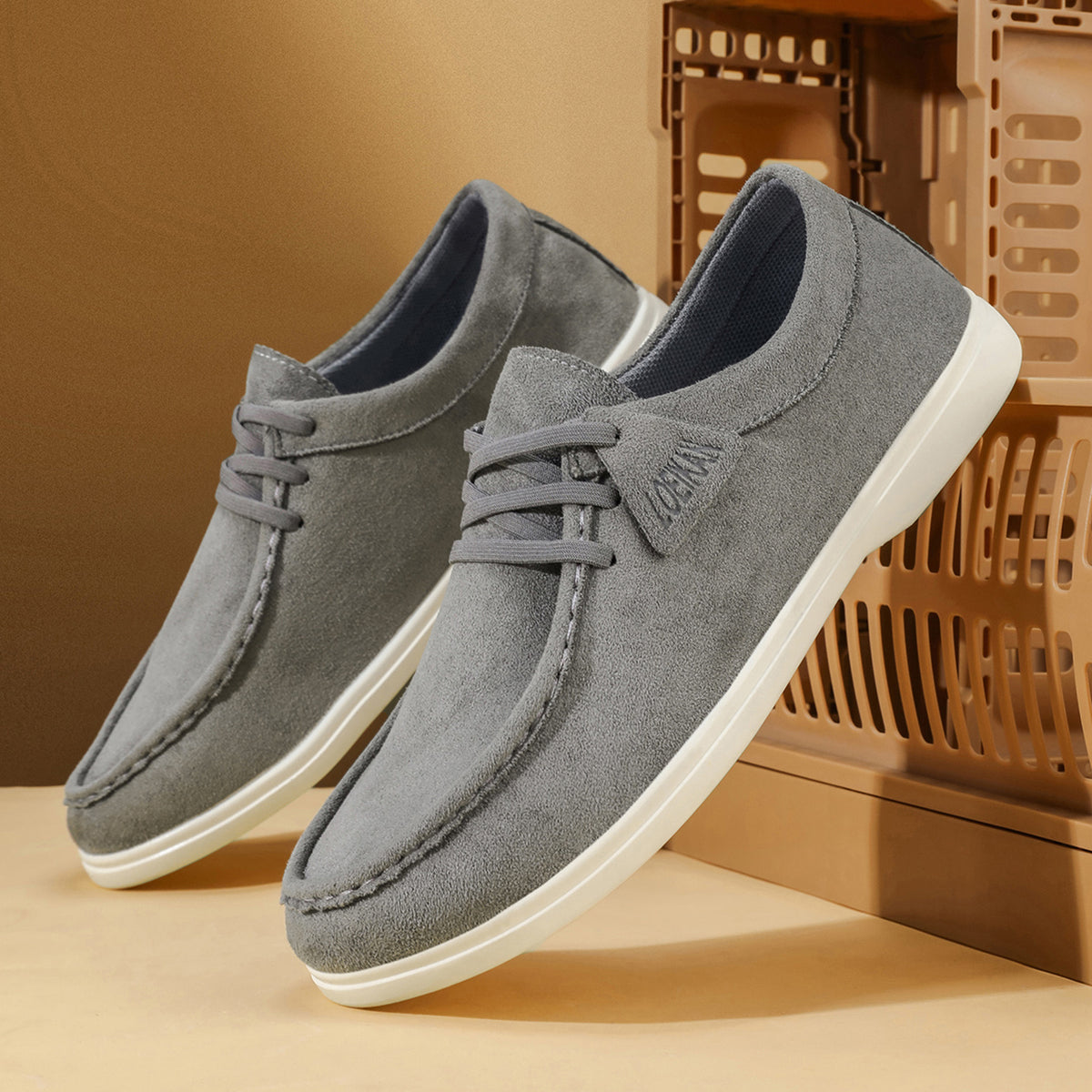 Men's Casual Low-Top Oxford Shoes Lightweight Slip-On for All Seasons