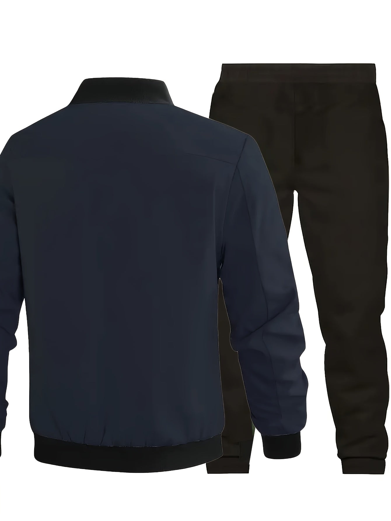 Star Blossom Men's Casual Sports Baseball Suit Pants Two-piece Set with Jacket and Trousers