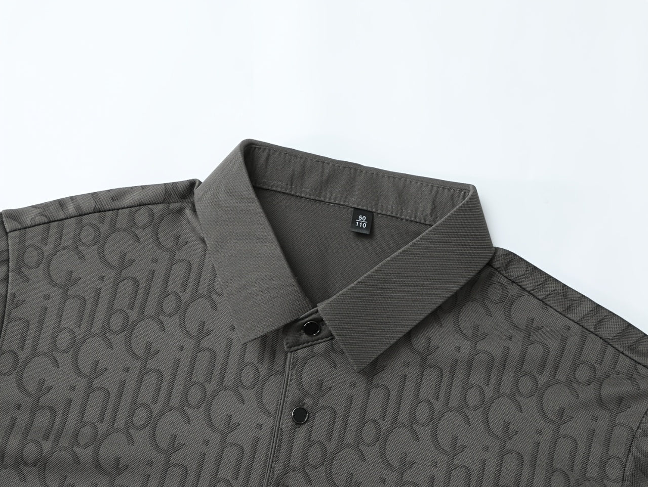 Men'S Casual Summer Short Sleeve T-Shirt with "Gil" Letter Print, Light Gray, Button-Up Collar, Medium Stretch Fabric, Regular Fit, Perfect for Weekend Outings, Relaxed Outing Shirt Letter Print Tee Medium Stretch Fabric